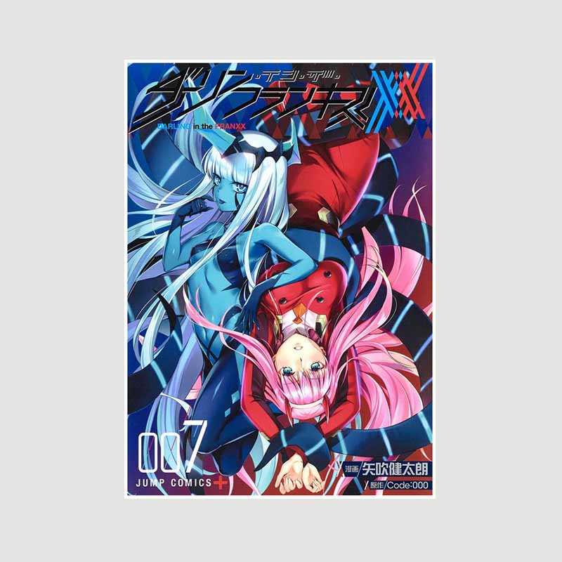 Белая книга Аниме Плакаты Художественная живопись Классика Аниме Darling in The Franxx Плакат Домашний декор Фреска Гостиная Украшения Принты Картины Подарки