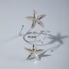 Water Drop Shape Metal Starfish Open Cuff Bangles Adjustable Armlet Jewelry  Banquet