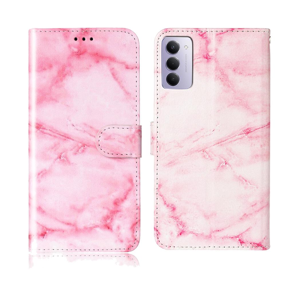 Для Xiaomi Redmi 15 4G (США) (171 мм)/Xiaomi Redmi 15 5G (США) (171 мм) Подставка Чехол Мраморный Расписной Фолио Флип Кожаный Кошелек Чехол для Телефона