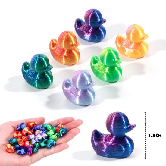 100Pcs 3D Printed Mini Duck Figures Realistic Design DIY Craft Mini Duck Figurine Fairy Tale Garden Decoration