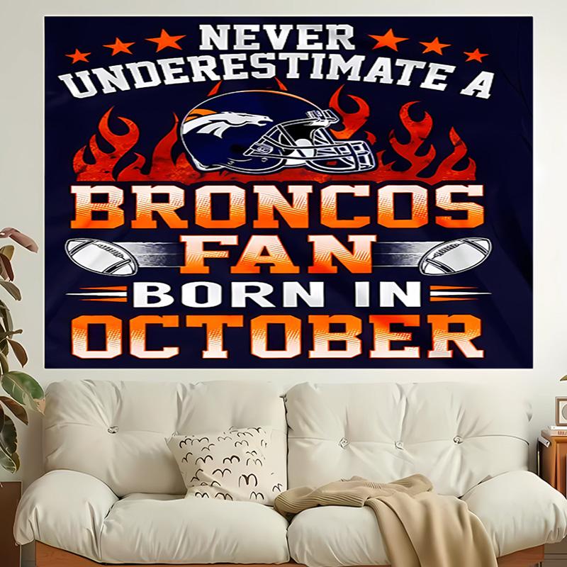 1 шт. Гобелен с ЛОГОТИПОМ Denver Broncos, Декор для гостиной, спальни, офиса, вечеринки, Идеальный праздничный подарок