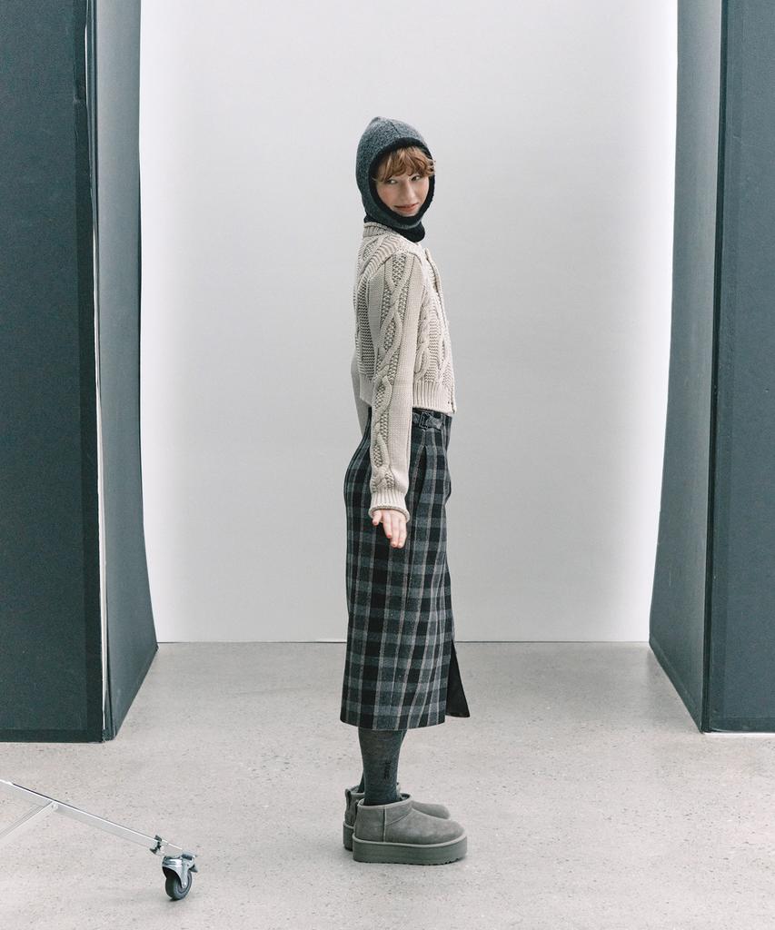 GROVE Grvr Sports_Cable Cardigan_Beige
