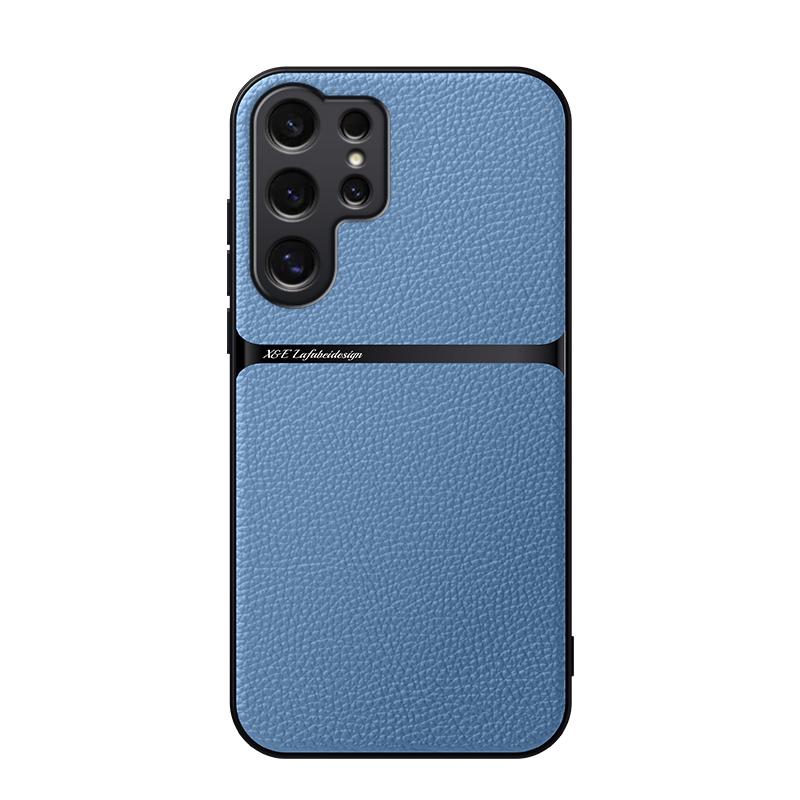 Тонкий кожаный чехол с магнитным покрытием для телефона Samsung S25 S24 FE S23 Ultra S22 S21 A16 A55 A54 A15 A35 A34, мягкий противоударный чехол-бампер MagSafe