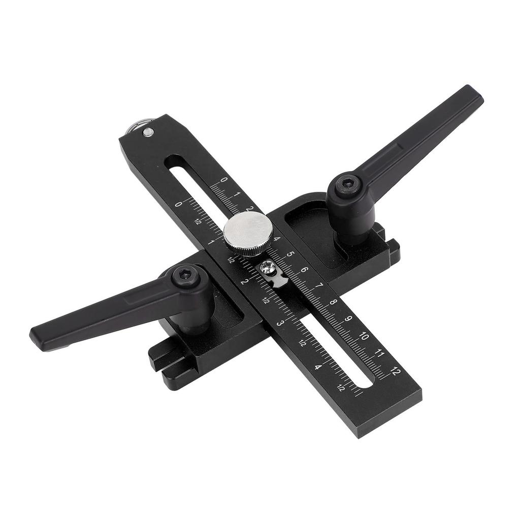 Table Saw Jig Guide with Roller Dual Scale Woodworking Thin Ripping Guide Locator Fits for 3 4x3 8 3 8x1 4 Inch T Slot