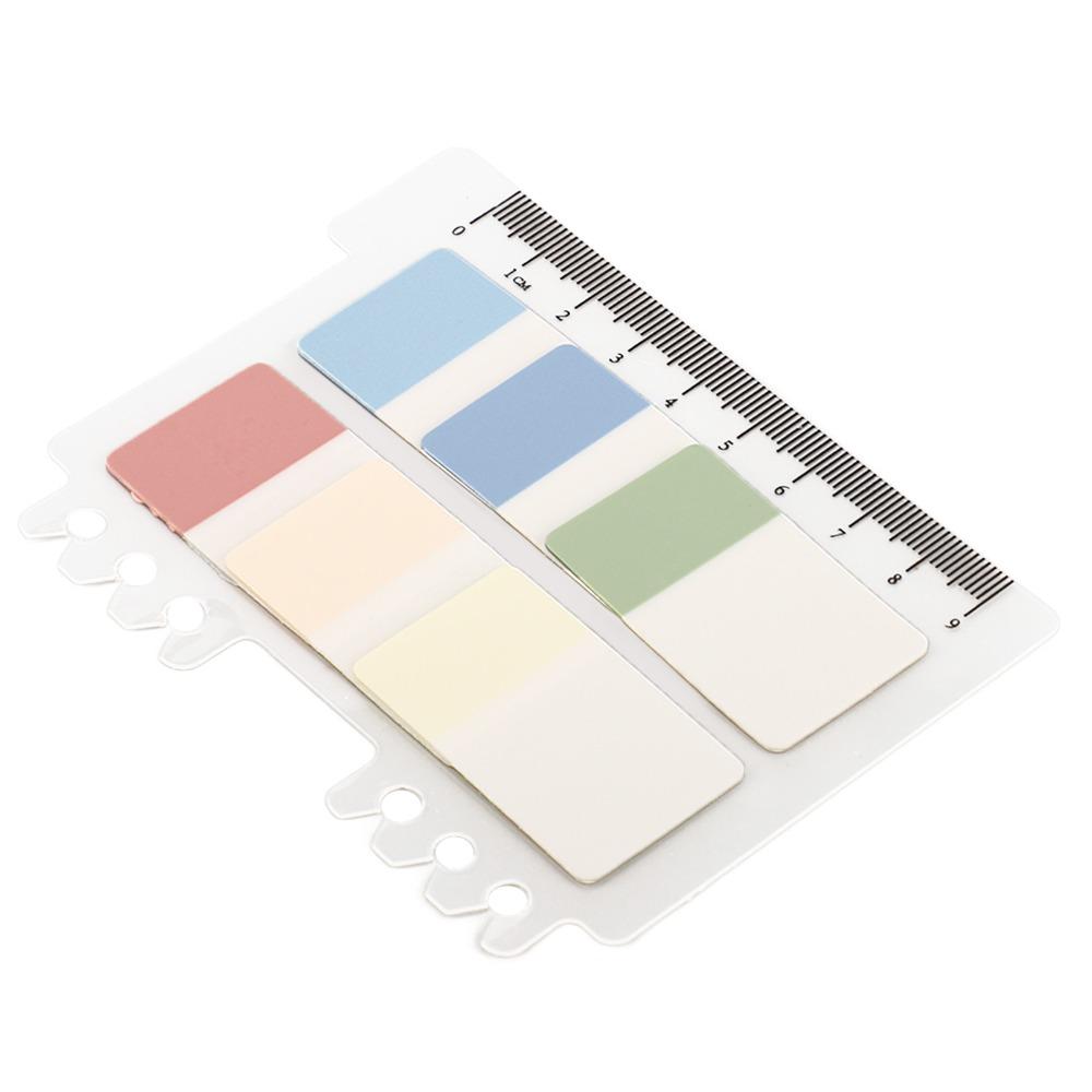 2set 6 Colors Transparent Sticky Notes Self-Adhesive PET Sticky Notes File Classification