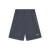 Sports Life Series Embroidered Logo Mid-Waist Sports Shorts Men Bottoms Earth-Gray AKST745-3