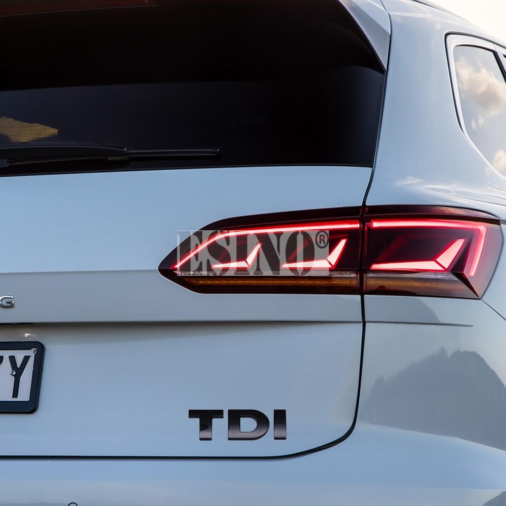 emsqc4 New 3D TDI Turbo Direct Injection ABS Adhesive Car Trunk Emblem Rear Body Tailgate Accessories Adhesive Styling Badge