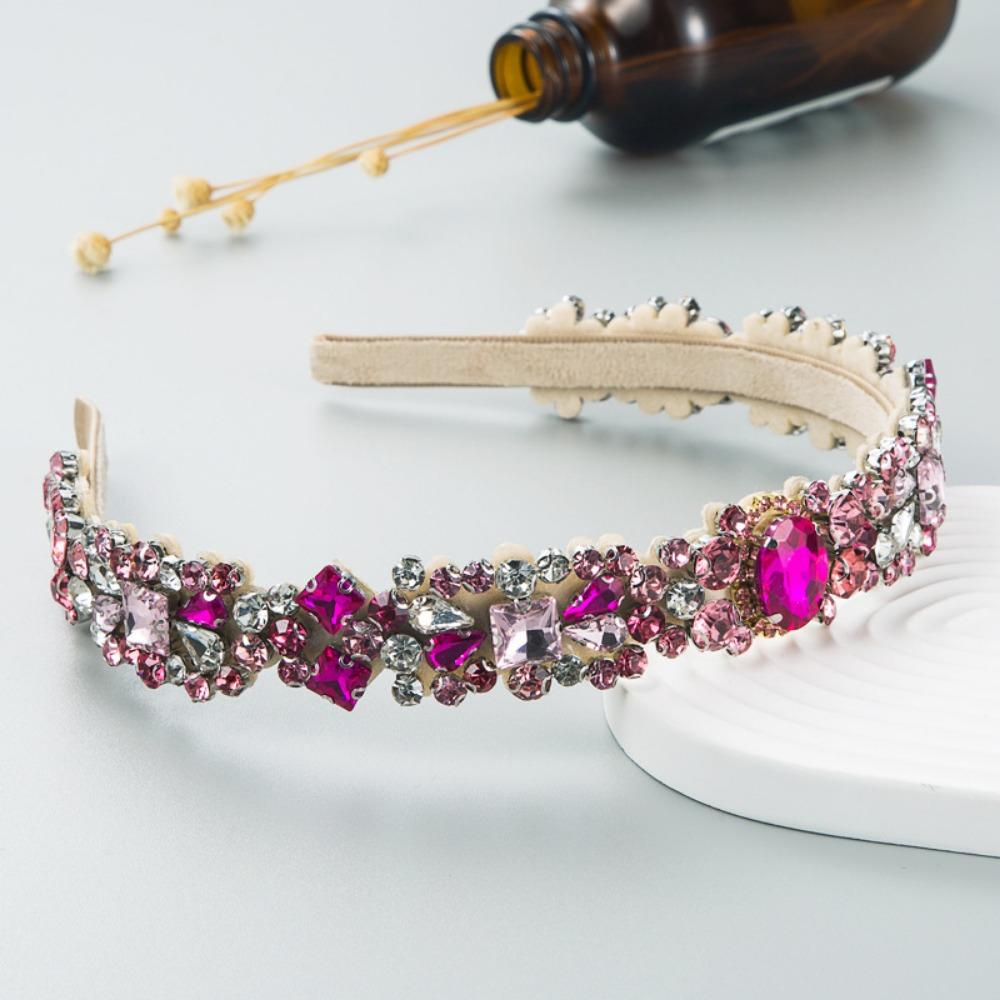 Retro Women Baroque Hairbands European and American Rhinestone Full Diamond Headband Palace Style Hair Ties Hair Accessory