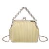 Little Fragrance Pearl Handbag Women's Korean Version 2025 Fashion Pleats Personality Ins Foreign Style Crossbody Shell Bag