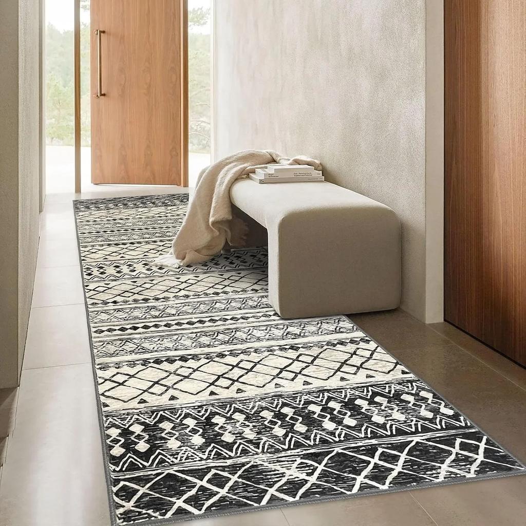 Ковер для коридора, ковер для гостиной, ковер для спальни, ковры с длинной полосой у кровати, украшение для дома, винтажный напольный коврик в этническом стиле в стиле бохо