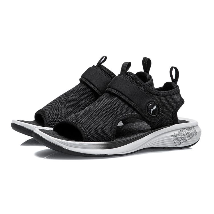 Li Ning Comfortable Versatile Sandals Kids Footwear Black YKUR008-3