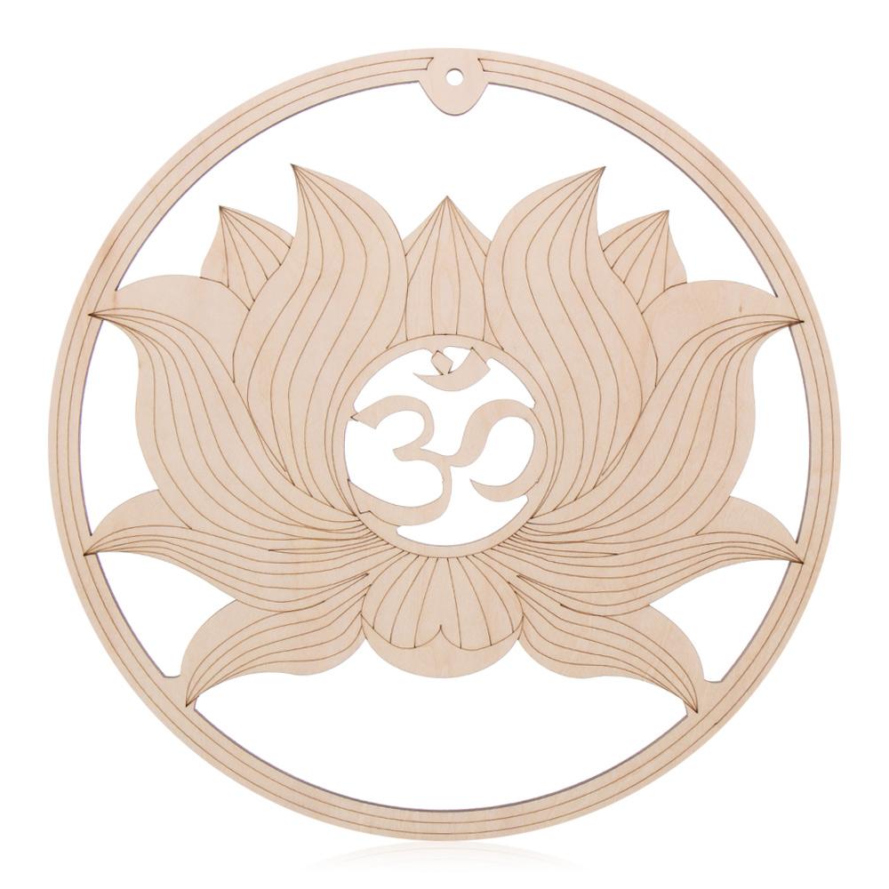 Настенный художественный домашний декор, деревянная основа, форма цветка жизни, деревянный настенный знак, энергетический коврик «Цветок жизни»