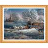 Full Diamond Embroidery 3D Diamond Painting Cross Stitch Snow Winter Landscape, Pattern Rhinestones