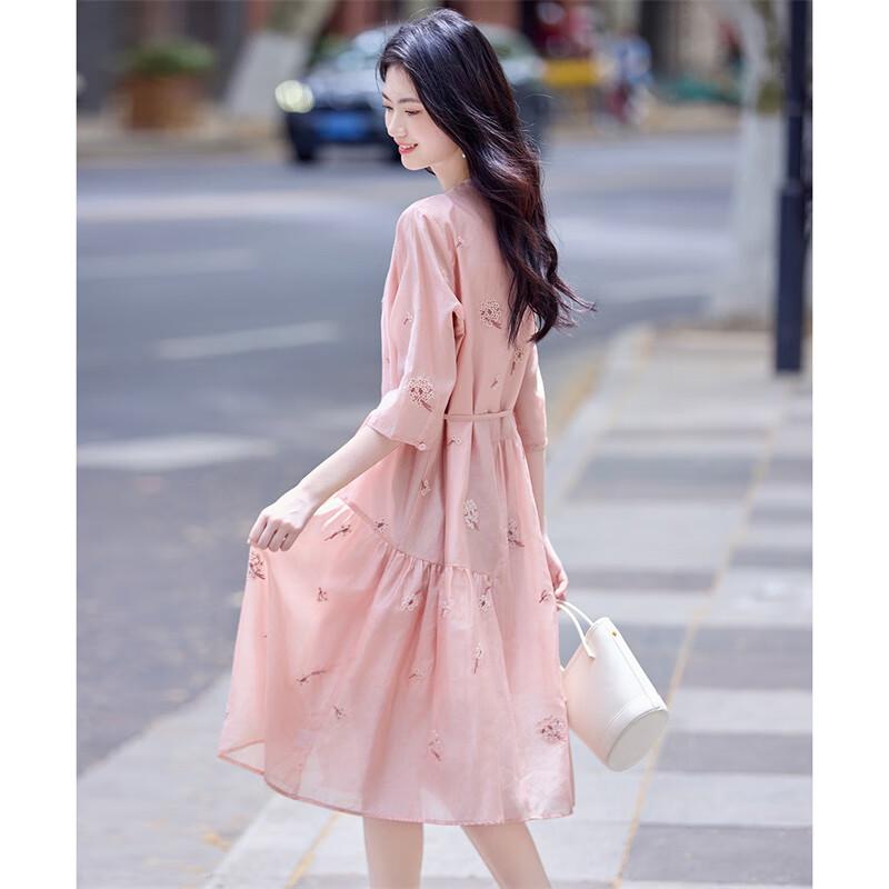 Платье миди А-силуэта Shangjing Aurora-Style из смеси лиоцелла