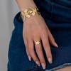 French Retro Flower Bracelet & Ring Set for Women