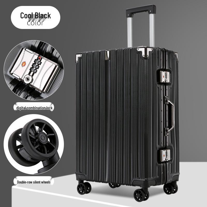 26-дюймовый алюминиевый чемодан с устойчивостью к падениям и износу, универсальные бесшумные колеса - Идеально подходит для женских путешествий