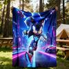 Фланелевое покрывало Sonic для улицы - Легкое, мягкое, теплое, всесезонное, с HD-печатью, для дивана, кровати, путешествий, кемпинга 1203014
