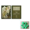 Virgo Pattern Fancy Cut Playing Cards and 7 Clear Green White Dice Set Blue Core Practice Cards