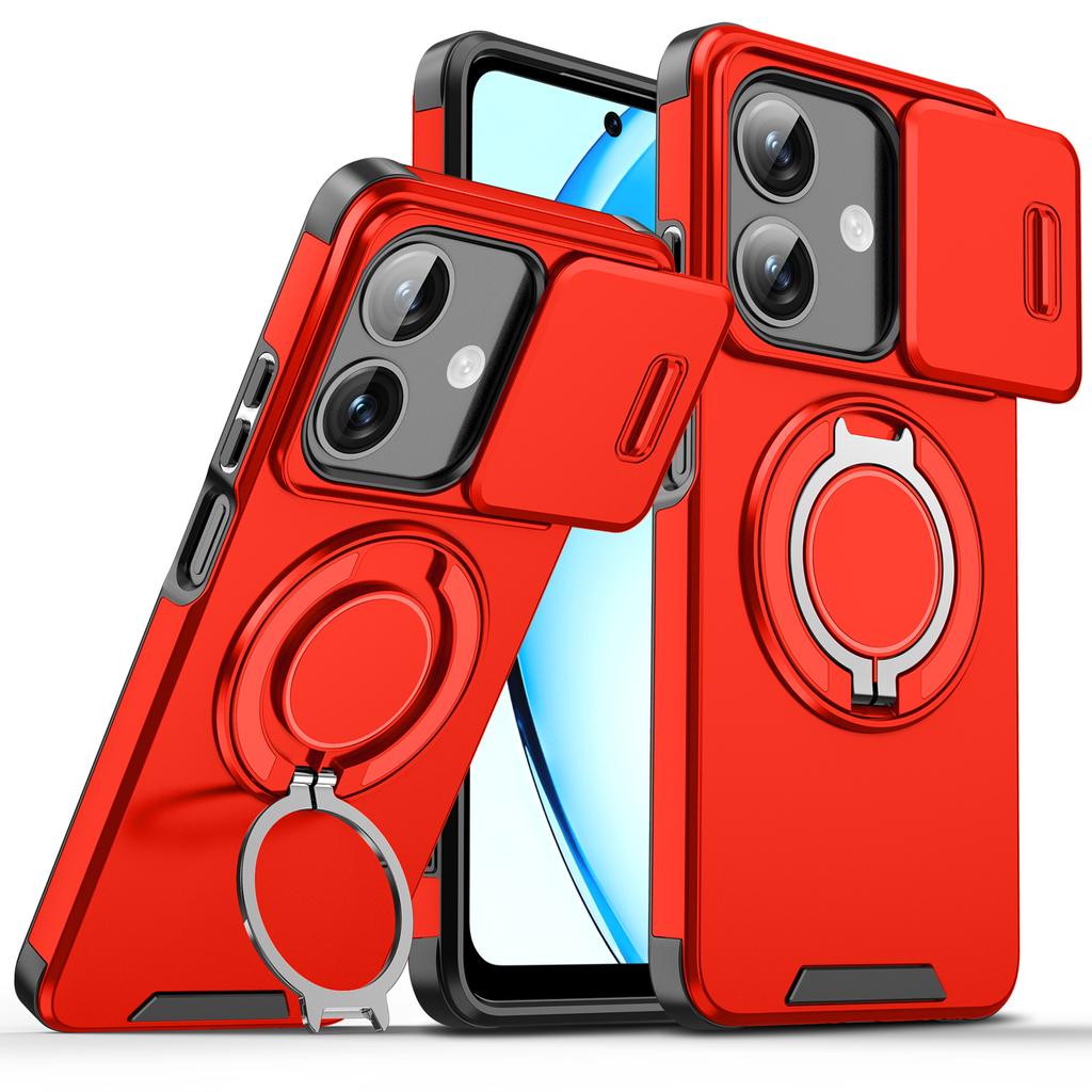 Для Tecno Pop 10 Чехол Tecno Pop 10 4G Обложка Магнитное Кольцо Бронированный Слайдер для Камеры Чехол с Поддержкой Magsafe Беспроводной Зарядки