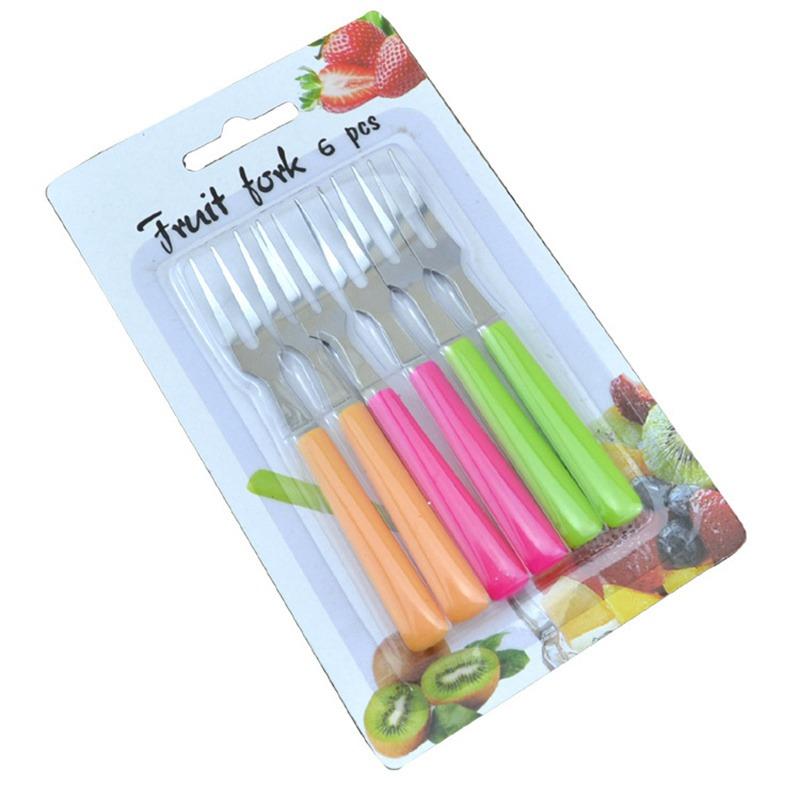 Fruit Fork Small Fork West Cutlery Forks Dessert Cake Two Tooth Fork Kitchen Stainless Steel