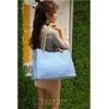 Fashion Linen Handbag Large Shopping Tote Holiday Big Basket Summer Beach Woven Beach Shoulder Bag