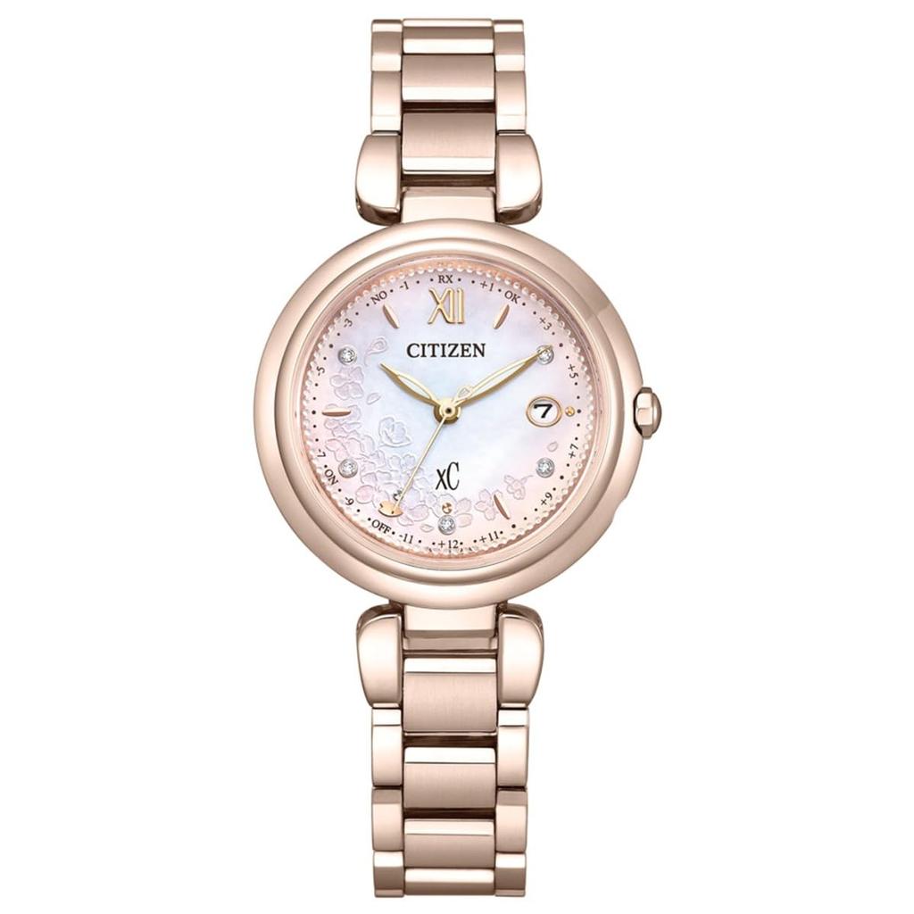 Citizen XC Waterproof Limited Edition Sakura Pink Women's Eco-Drive Light-Powered Radio-Controlled Watch, (ES9467-89N)