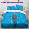 Seawater marine organisms Pattern Bedding,Quilt Set Quilt Cover Pillowcase Home Birthday Gift (1*duvet cover+2*pillowcase,without core)