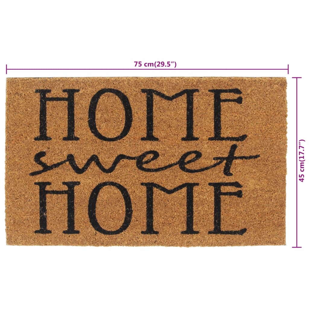 Coir Doormat Natural 45 x 75 cm Tufted