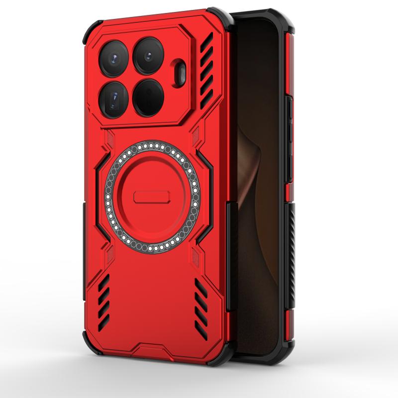 Heat Dissipation Armor Shockproof Magnetic Case For Xiaomi 15T Pro Four Corner Airbags Anti-fall TPU Frame Plastic Back Cover