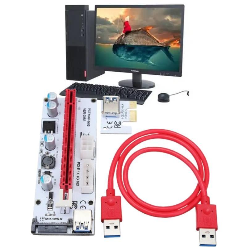 Pcie Pci-e Express 1x To 16x Удлинитель Райзер Карта Адаптер Btc Eth