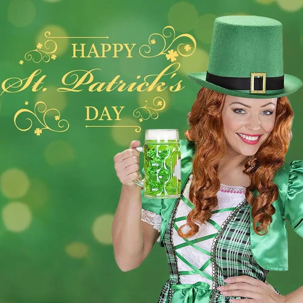 Black Ribbon Leprechaun Hat Unisex St. Patrick's Day Costume St. Patrick's Day Green Hat  Women