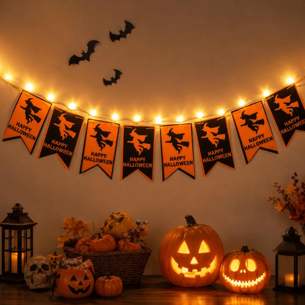 Creative Halloween Light-Up Banner DIY Halloween Decorations Haunted House Decor