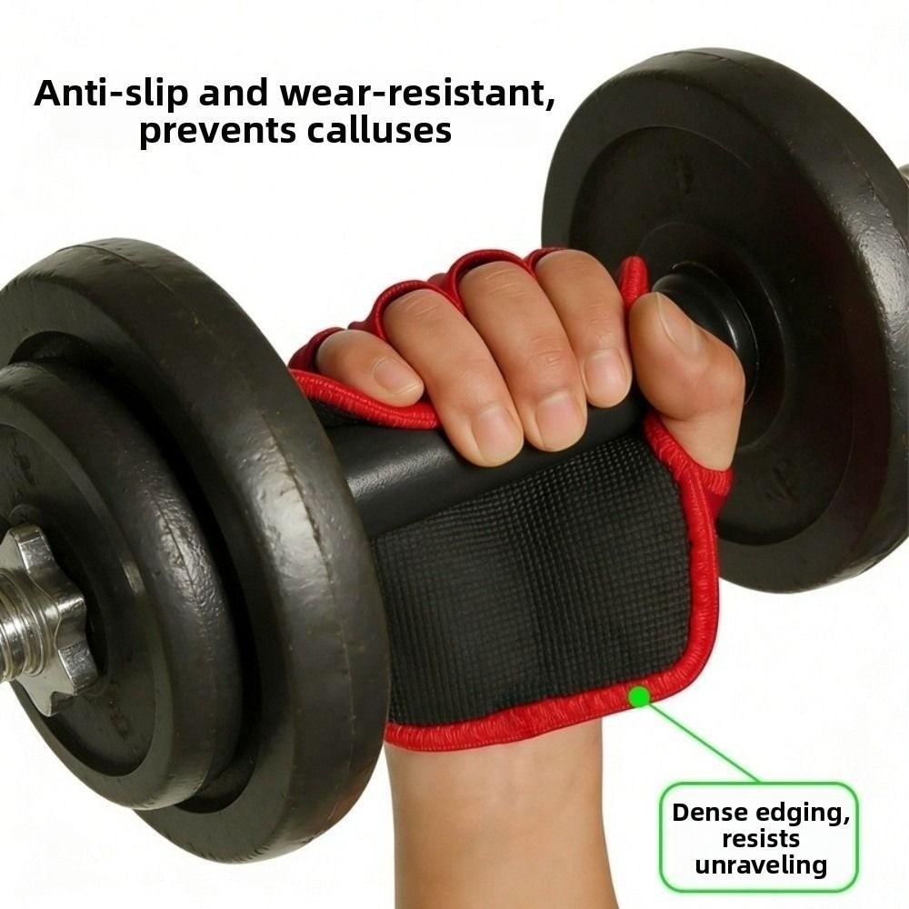 1 Pair Wear Resistant Padding Weightlifting Gloves Anti Slip Grip Gym Gloves Strength Training