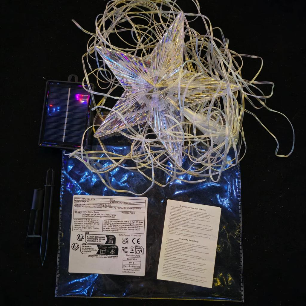 Медные USB гирлянды «Падающая звезда» для рождественского украшения на улице