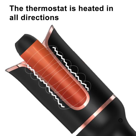 Автоматическая плойка для волос с 4 регулируемыми температурами, быстрый нагрев, портативная для путешествий, для волос