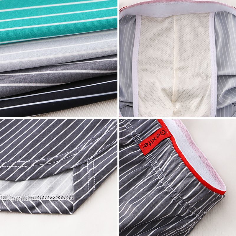 Ice Silk Men's Underwear Loose Large Size Summer Comfortable Youth Personality Breathable Male Quadrangular Shorts Tide