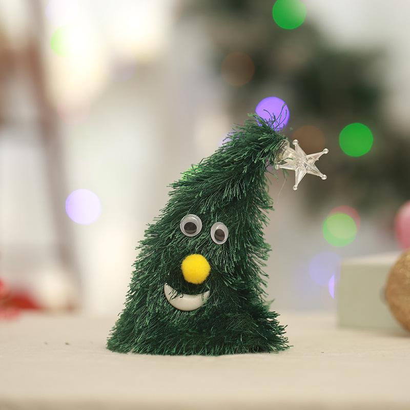 New Christmas decorations electric music swing light-up Christmas tree toys light-up electric Christmas hat mall ornaments