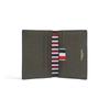 Thom Browne Pebble Grain Three Stripe Card Wallet Maw021l 00198 206