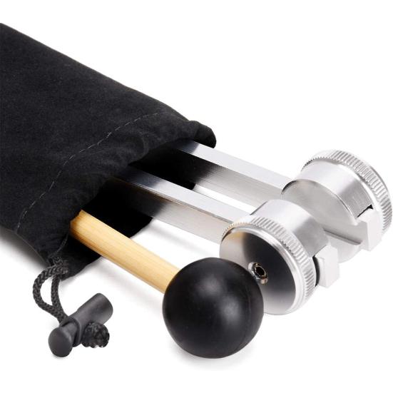 Tuning Fork Set 128hz/528hz Aluminum Alloy Sensory Tuning Fork with Hammer Yoga