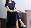 Женское летнее повседневное облегающее платье - Короткий рукав, Однотонное, Свободный крой, Модный вид