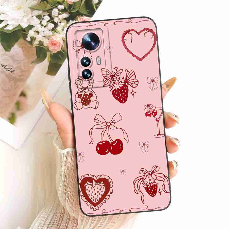 For Xiaomi Mi 12 Pro 2201122C Case Bright Flowers LOVE Silicone Soft Back Cover For Xiaomi MI12 PRO Mi 12S Pro 6.73" Phone Cases