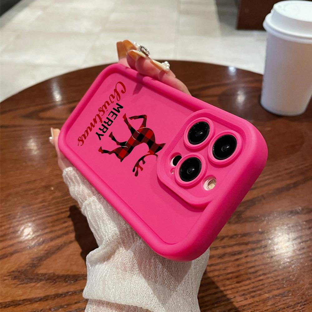 N102 Счастливого Рождества, Нового года, мягкие чехлы для телефонов с ангельскими глазками для iPhone 16, 15, 14, 13, 11, Pro Max, 8, 7, 6s Plus, 12 mini, XR, XS Max, SE, противоударный чехол