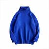 Men's Solid Color Slim Mid-Neck Sweater - Knitted Turtleneck for Autumn/Winter