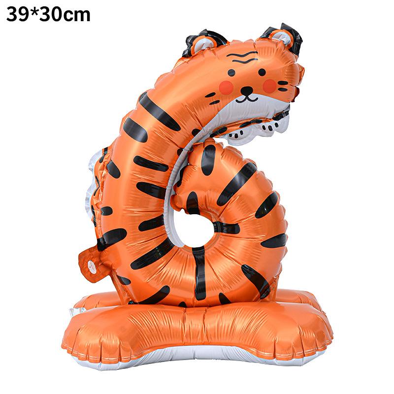 23 Inch Animal Digital Column Aluminum Film Balloon Modeling 0-9 Birthday Scene Decoration