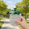 Стакан для воды с трубочкой, форма винограда, пластиковый стакан для питья большой емкости, прозрачная бутылка для воды для активного отдыха, офиса, учебы