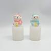 2pcs Cute Christmas Molds for Resin Easy Release Snowman Candle & Soap Making Home Decor Party Art Projects Winter Crafting Tool