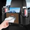 1pcs Car Accessories Tissue Bag Organizer Auto Tissue Boxes For Mitsubishi Ralliart Lancer EX Outlander ASX Competition Pajero