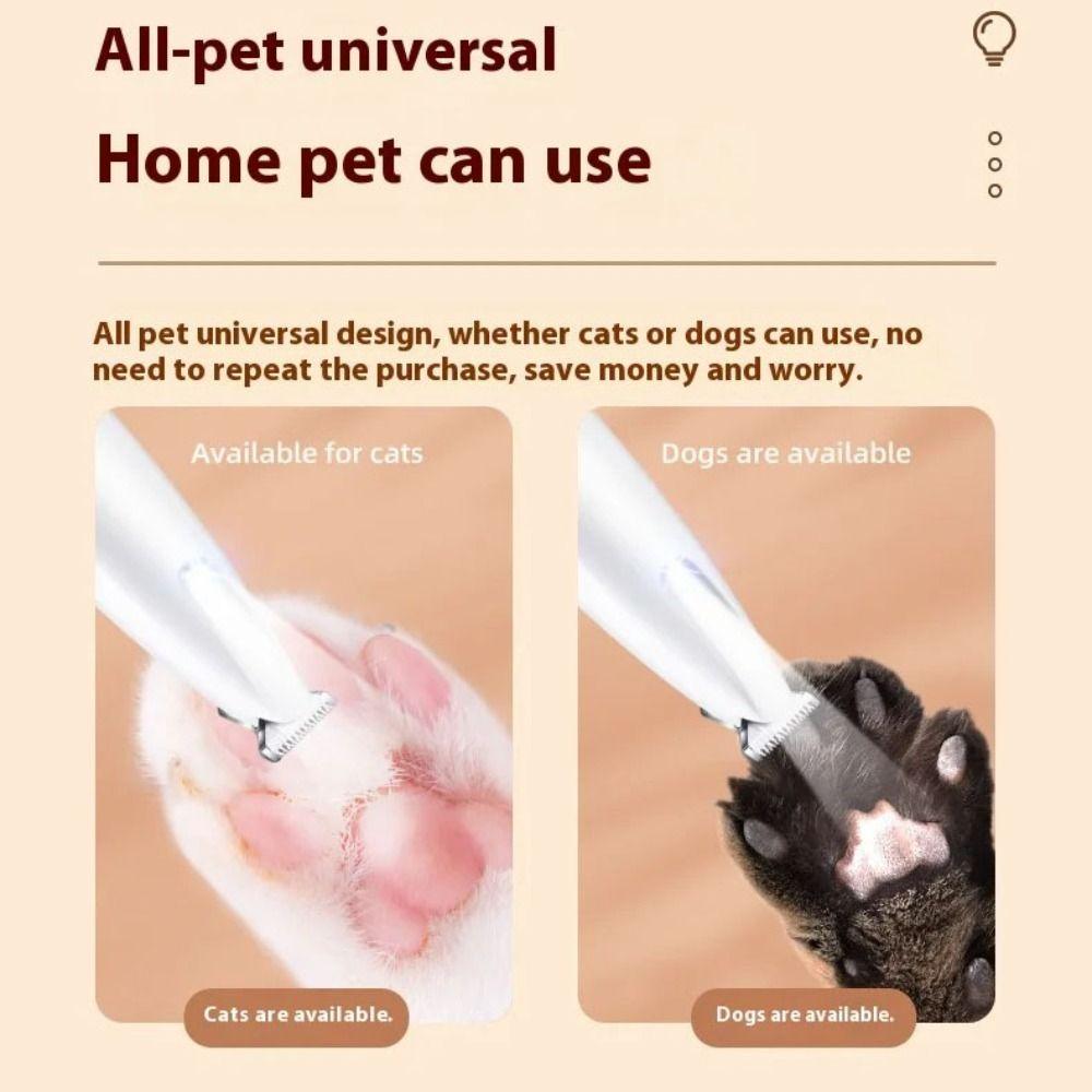 С LED машинкой для стрижки кошек Smart Display Триммер для лап питомца Беспроводной триммер для лап питомца Кошка Собака