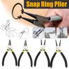 Прямые внешние плоскогубцы Набор из 4 плоскогубцев для стопорных колец Комбинация внешних прямых изогнутых стопорных колец 7 дюймов