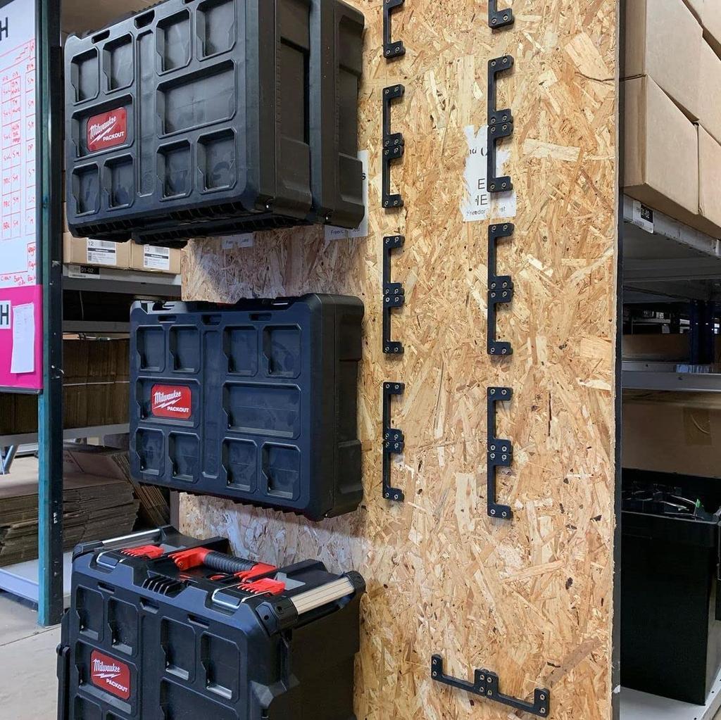 StealthMounts Cleats Feet Cleats Toolbox Система хранения Крепление в любом месте Совместимо с Milwaukee Packout 'n' (6 упаковок) (черный)